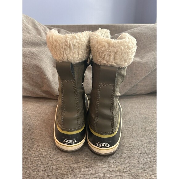 Sorel Winter Boots Womens Size 8 Green Black Faux Fur NL1495-214 Waterpr… - Picture 4 of 9